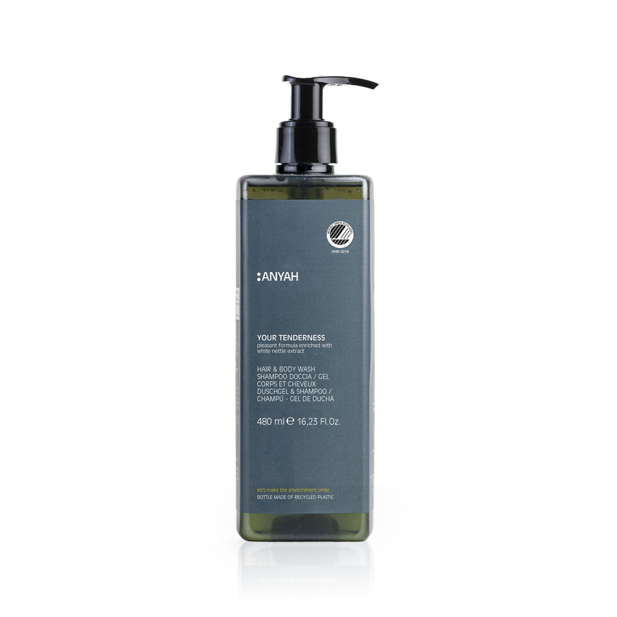 ANYAH – mycí gel na vlasy a tělo · 480 ml · uzavřená lahev