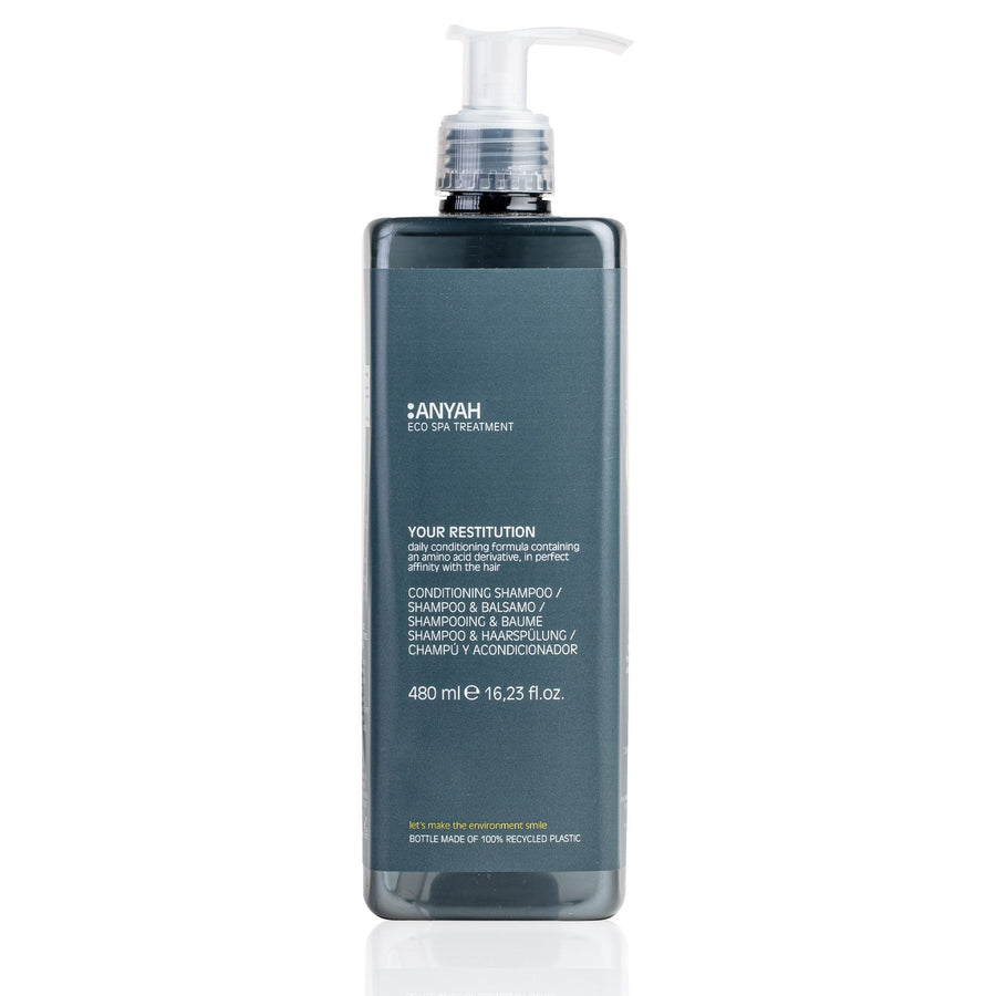 ANYAH – šampon s kondicionérem · 480 ml · uzavřená lahev · EU Ecolabel