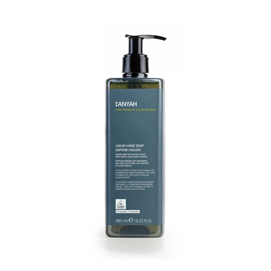 ANYAH – tekuté mýdlo · 480 ml · plnitelná lahev · EU Ecolabel