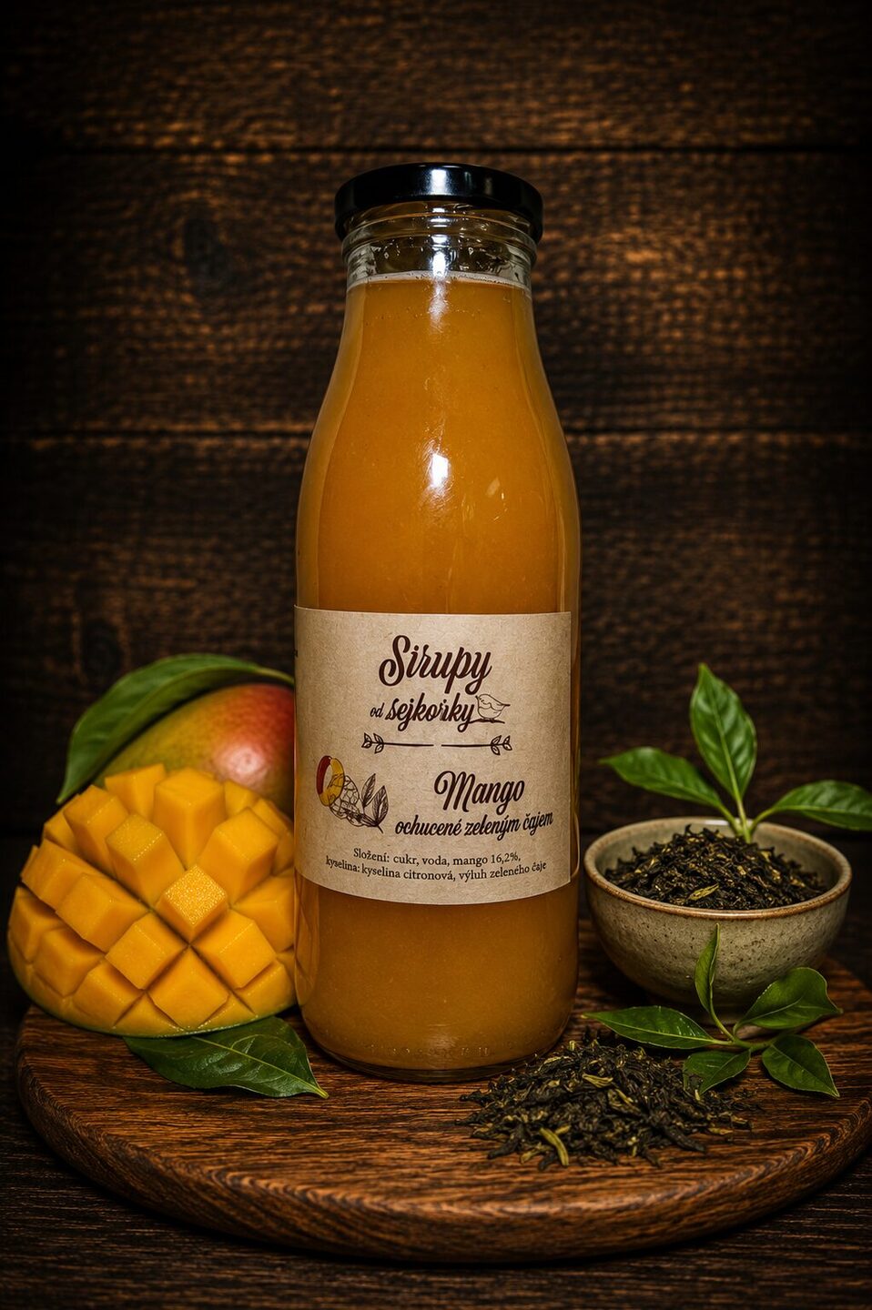 Mango ochucené zeleným čajem