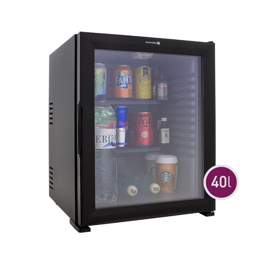 OMNITEC PURE-T 40 – termoabsorpční minibar se skleněnými dveřmi